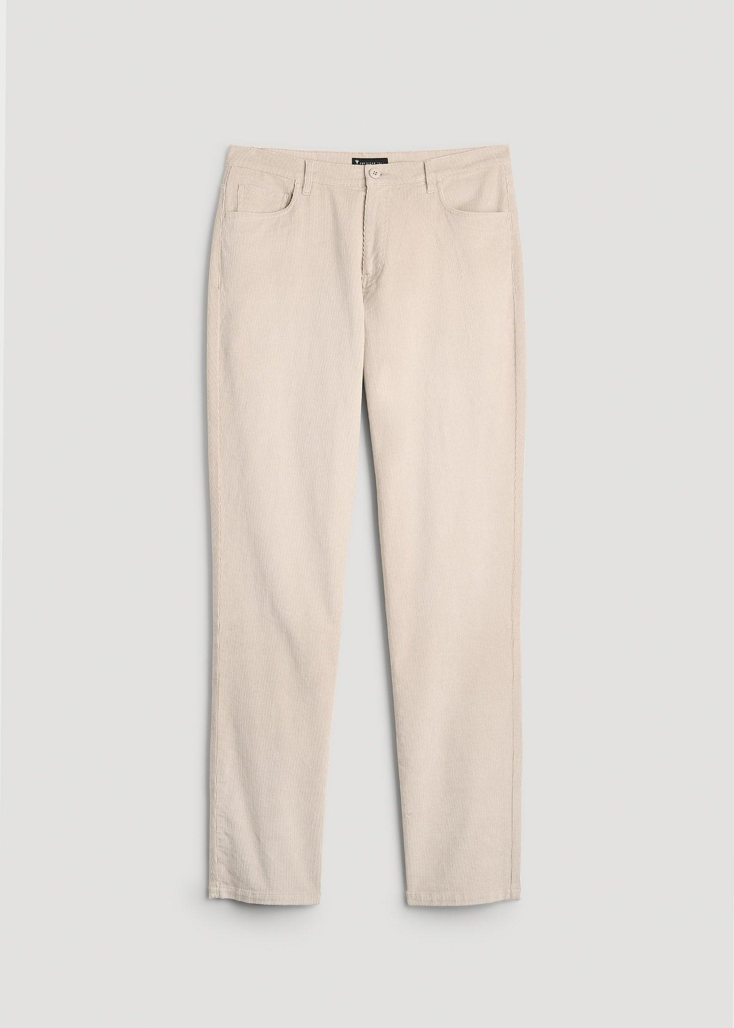 STRAIGHT-LEG Stretch Corduroy Pants for Tall Men in Drywall Tan Male Product Image