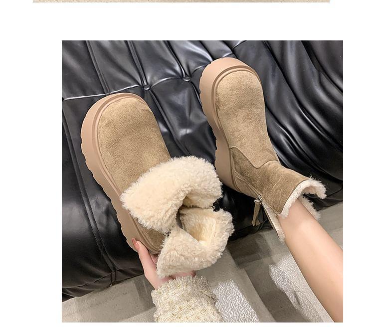 Fleece-Lined Platform Short Snow Boots product image