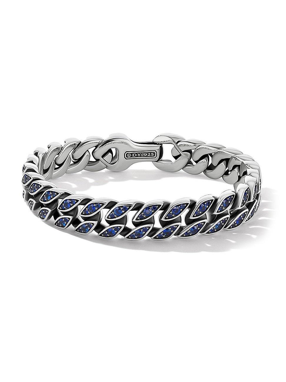 Mens Curb Chain Bracelet in Sterling Silver Product Image