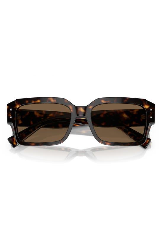 56mm Square Sunglasses In Havana Product Image