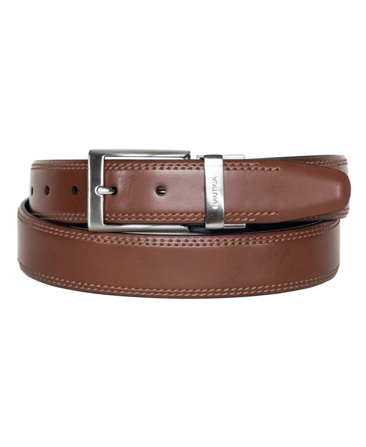 Nautica Mens Reversible Double Stitch Leather Belt Product Image