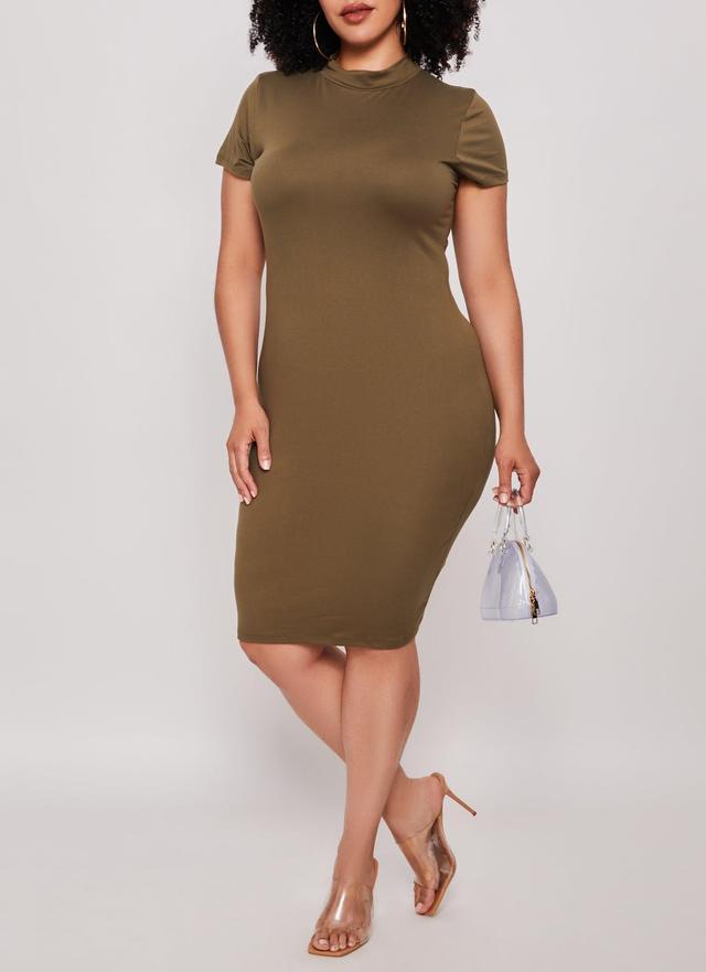 Womens Plus Size Midi T Shirt Dress Product Image