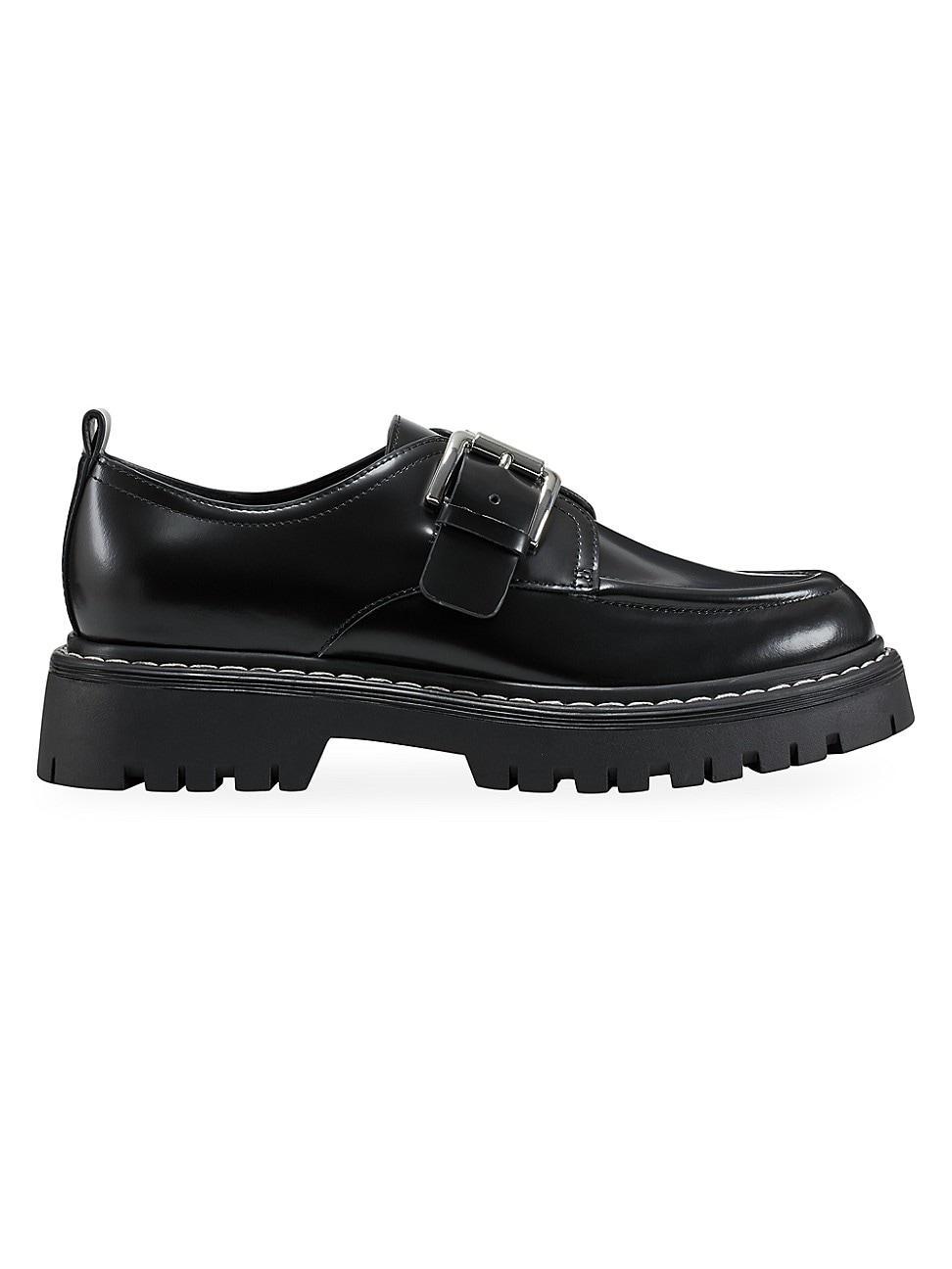 Womens Tarla Leather Lugged-Sole Loafers Product Image