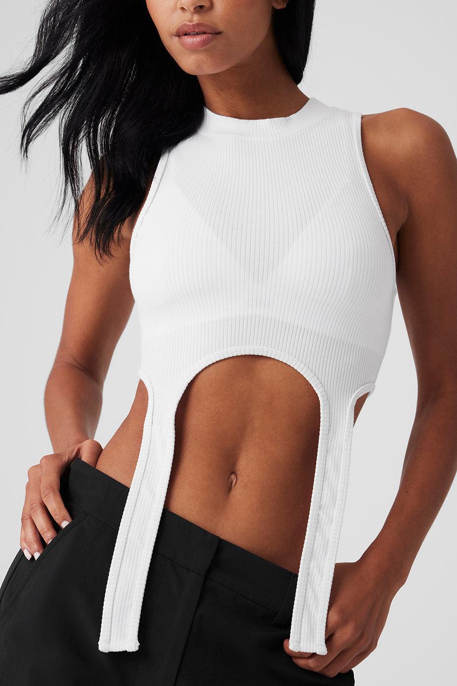 Wellness Rib Flaunt Tank - White Female Product Image