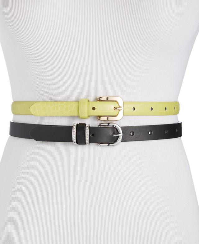 I.n.c. International Concepts Womens 2-Pc. Faux-Leather Belt Set, Created for Macys Product Image