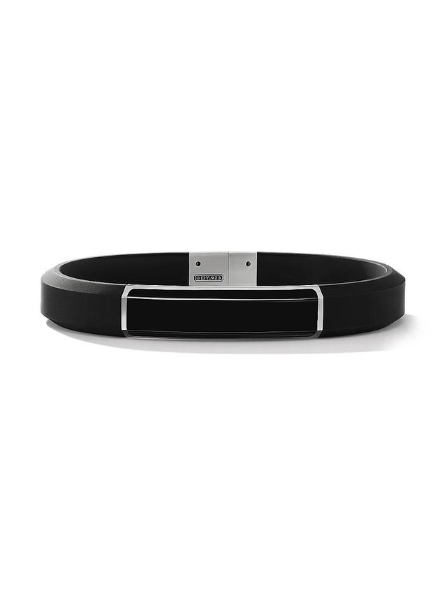 Mens Streamline ID Bracelet In Rubber Product Image