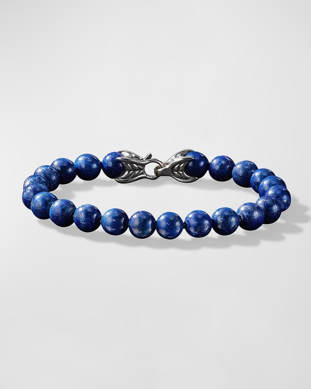 Mens Spiritual Beads Bracelet in Sterling Silver Product Image