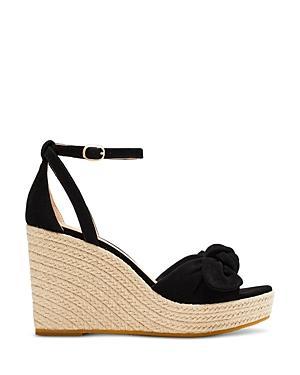 kate spade new york Tianna Metallic Leather Bow Platform Wedge Espadrille Sandals Product Image