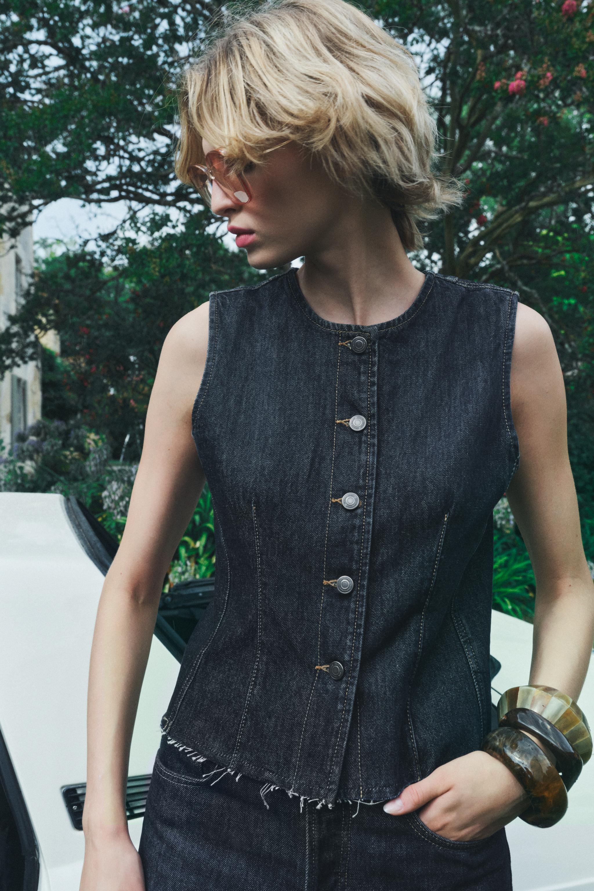 DENIM VEST ZW COLLECTION Product Image