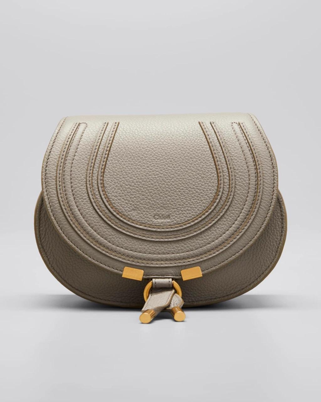 Marcie Small Saddle Crossbody Bag In Grey Product Image