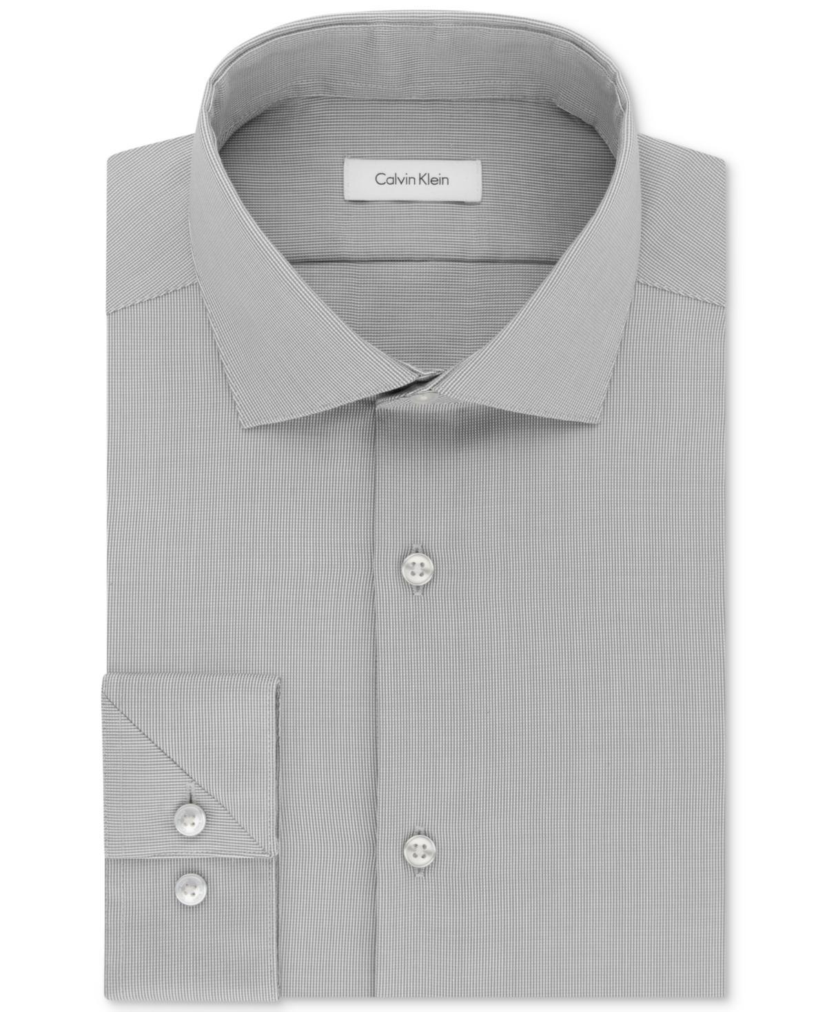 Calvin Klein Steel Mens Slim-Fit Non-Iron Stretch Performance Dress Shirt Product Image