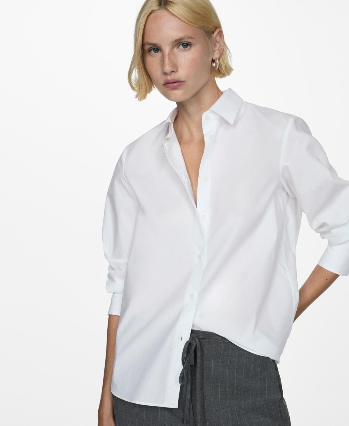 Mango Womens Regular Cotton Lyocell-Blend Shirt Product Image