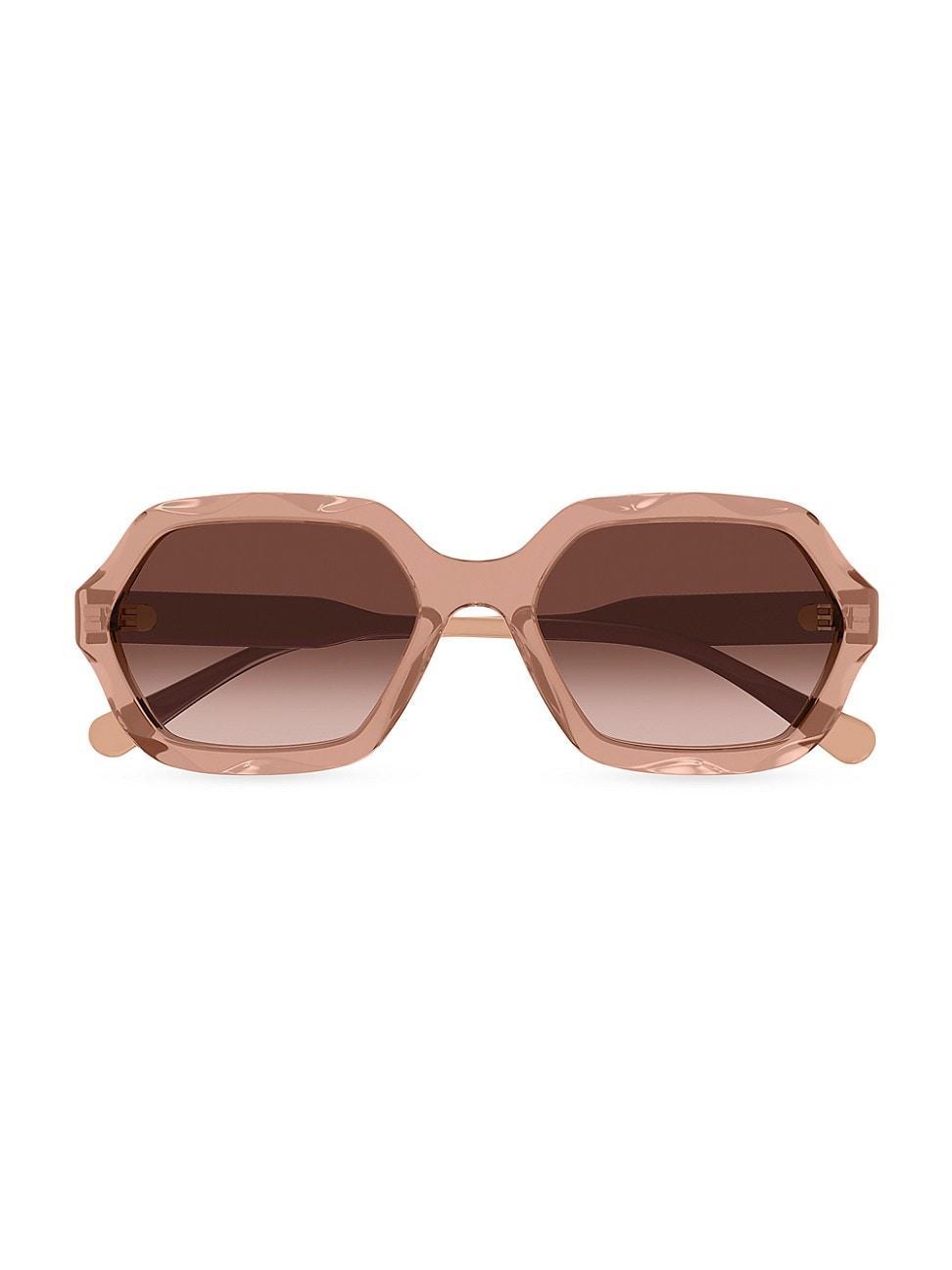 Womens Olivia 56MM Acetate Rectangular Sunglasses Product Image