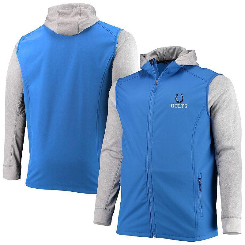 Mens Dunbrooke Royal/Gray Indianapolis Colts Big & Tall Alpha Full-Zip Hoodie Jacket Product Image