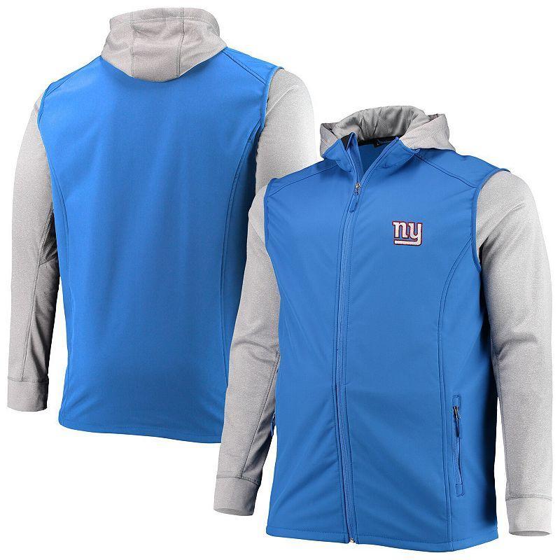 Men's Dunbrooke Royal/Gray New York Giants Big & Tall Alpha Full-Zip Hoodie Jacket Product Image