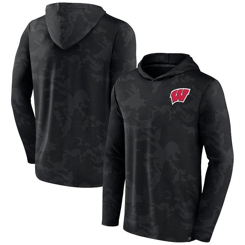 Mens Fanatics Black Alabama Crimson Tide Camo Hoodie Long Sleeve T-shirt Product Image