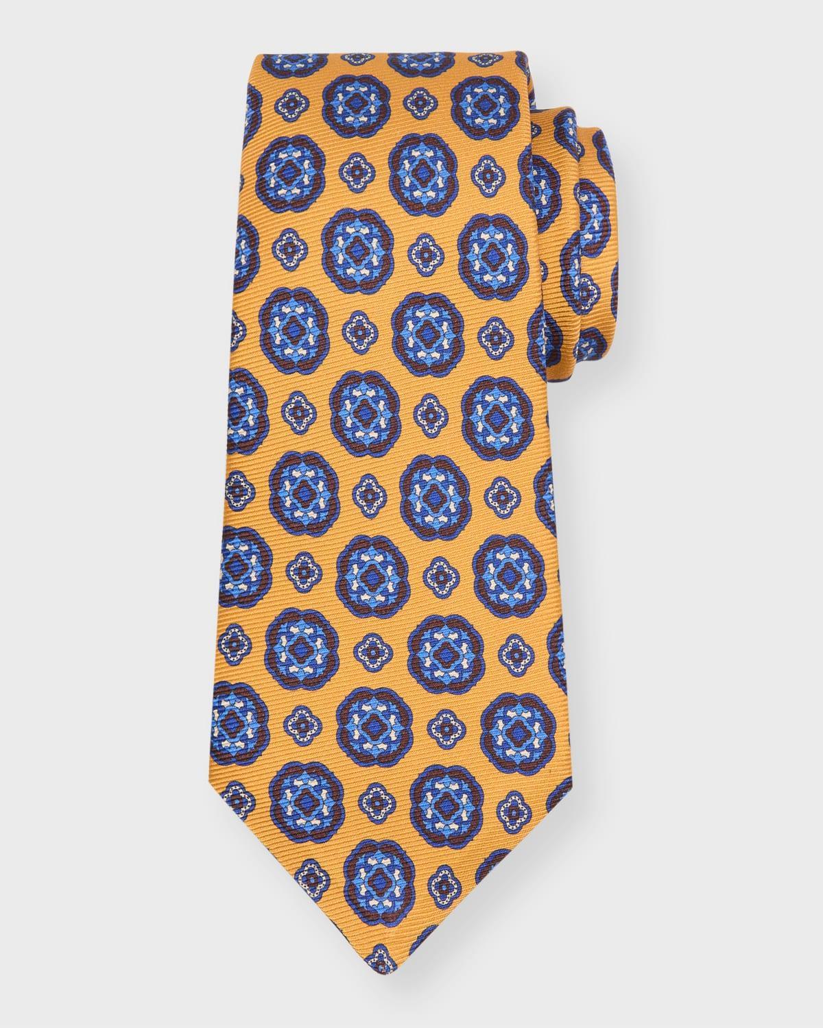 Mens Medallion-Print Silk Tie Product Image