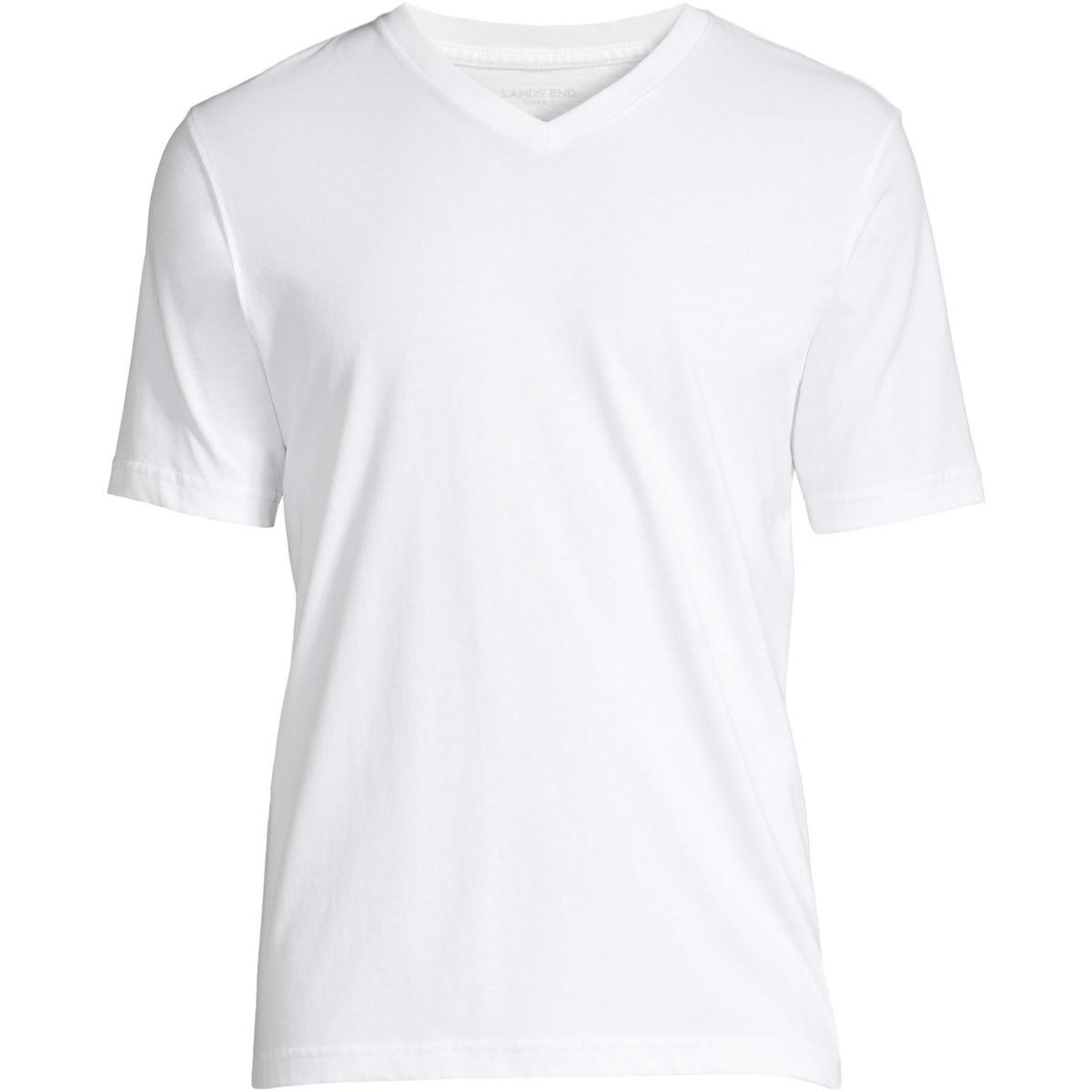 Lands End Big & Tall Super-t Short Sleeve V-Neck T-Shirt Product Image