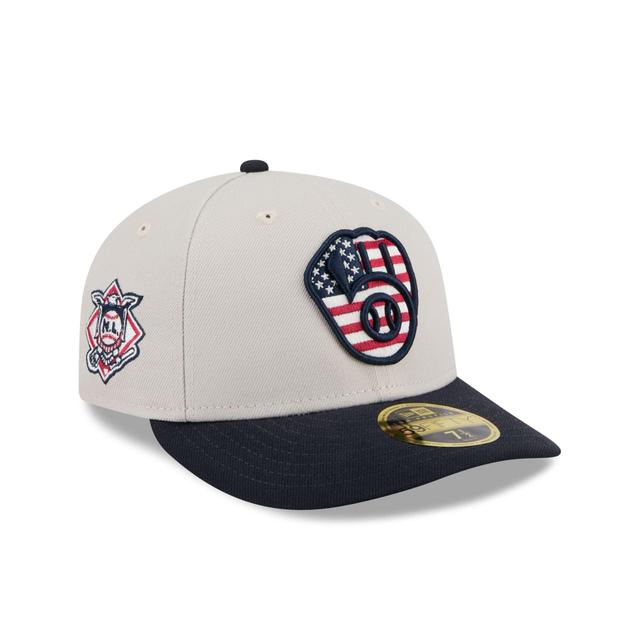 Milwaukee Brewers Independence Day 2024 Low Profile 59FIFTY Fitted Hat Male Product Image