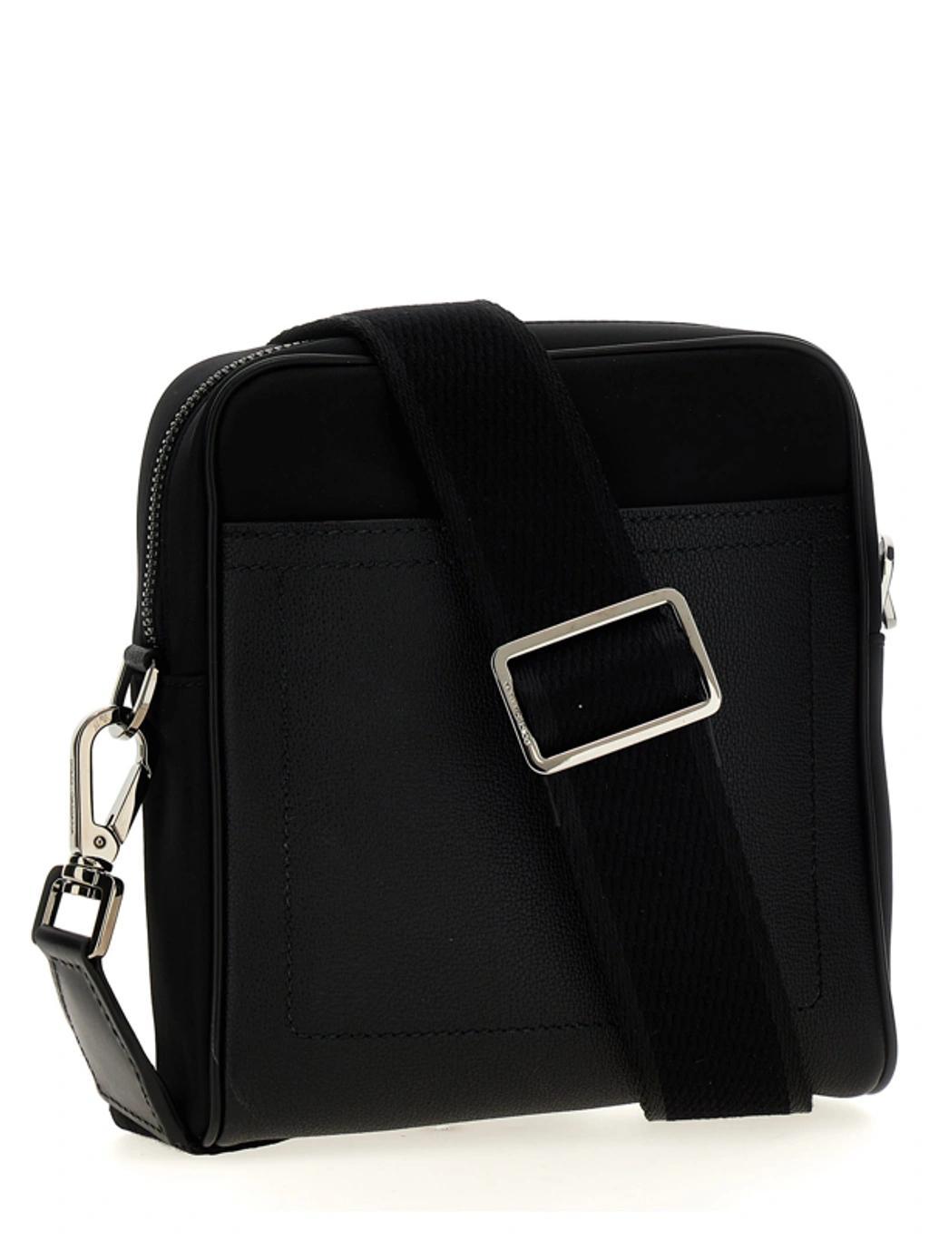 Logo Plaque Shoulder Strap Crossbody Bags Black Product Image