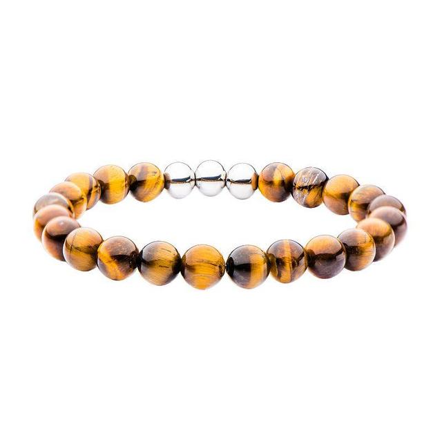 Mens Tigers Eye Bead Stretch Bracelet Multi Product Image