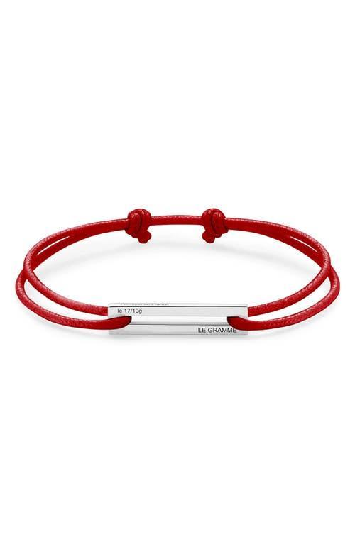 le gramme Mens 1.7G Sterling Silver & Cord Bracelet Product Image