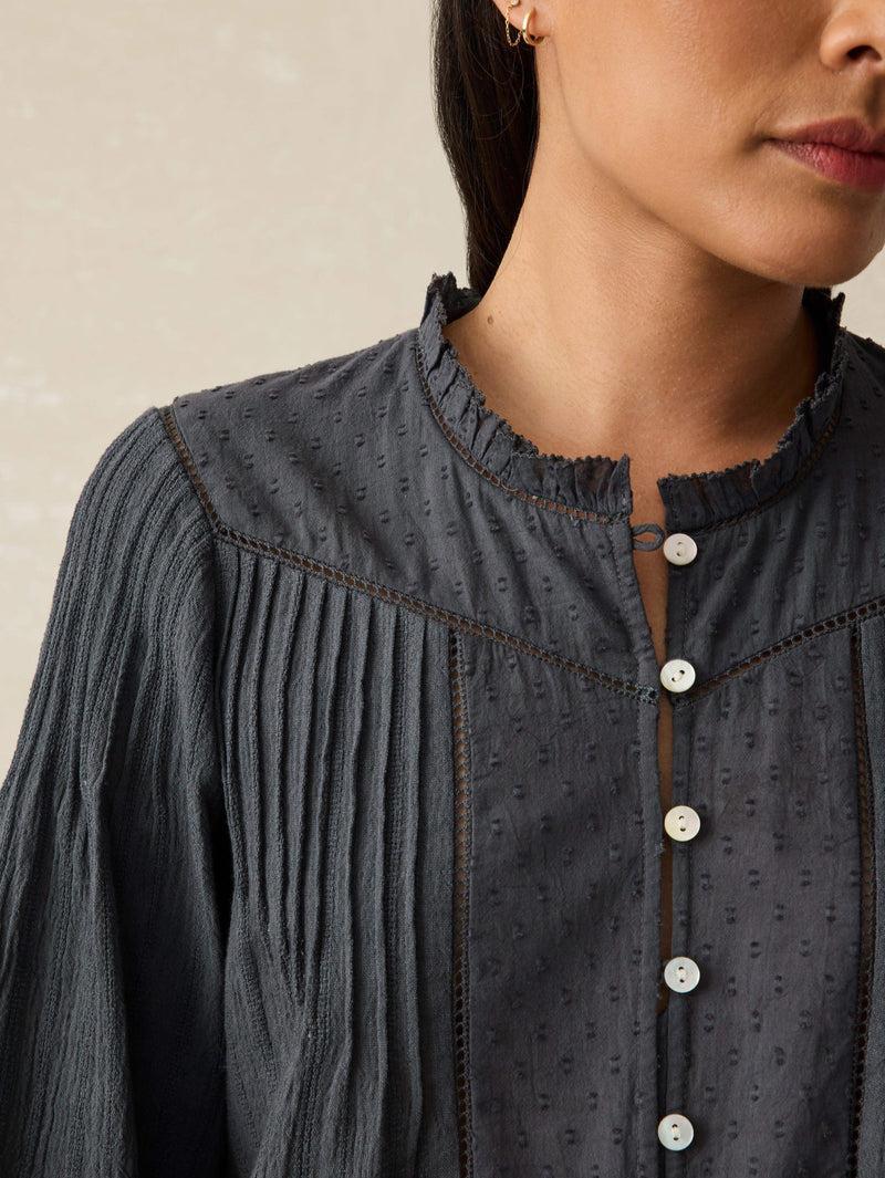 Lily Blouse - Washed Black Product Image