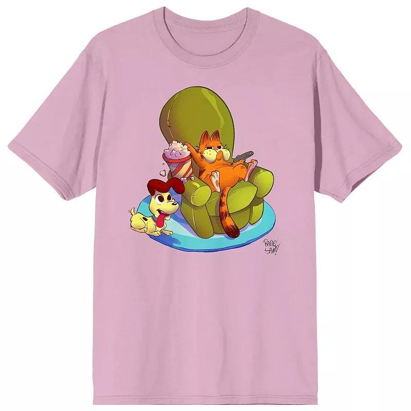 Mens Garfield Characters Lounging Graphic Tee Product Image