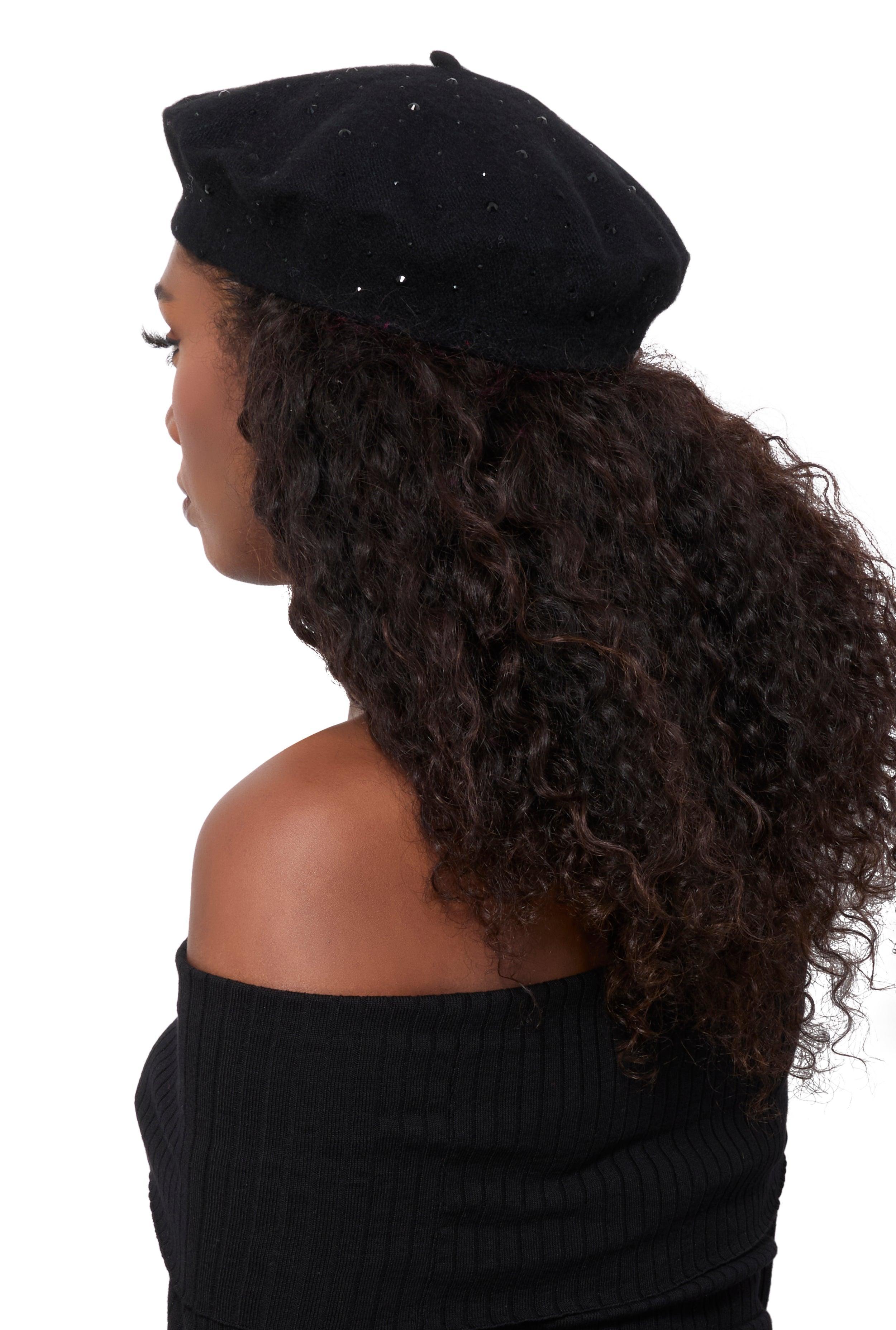 Rhinestone French Beret Female Product Image