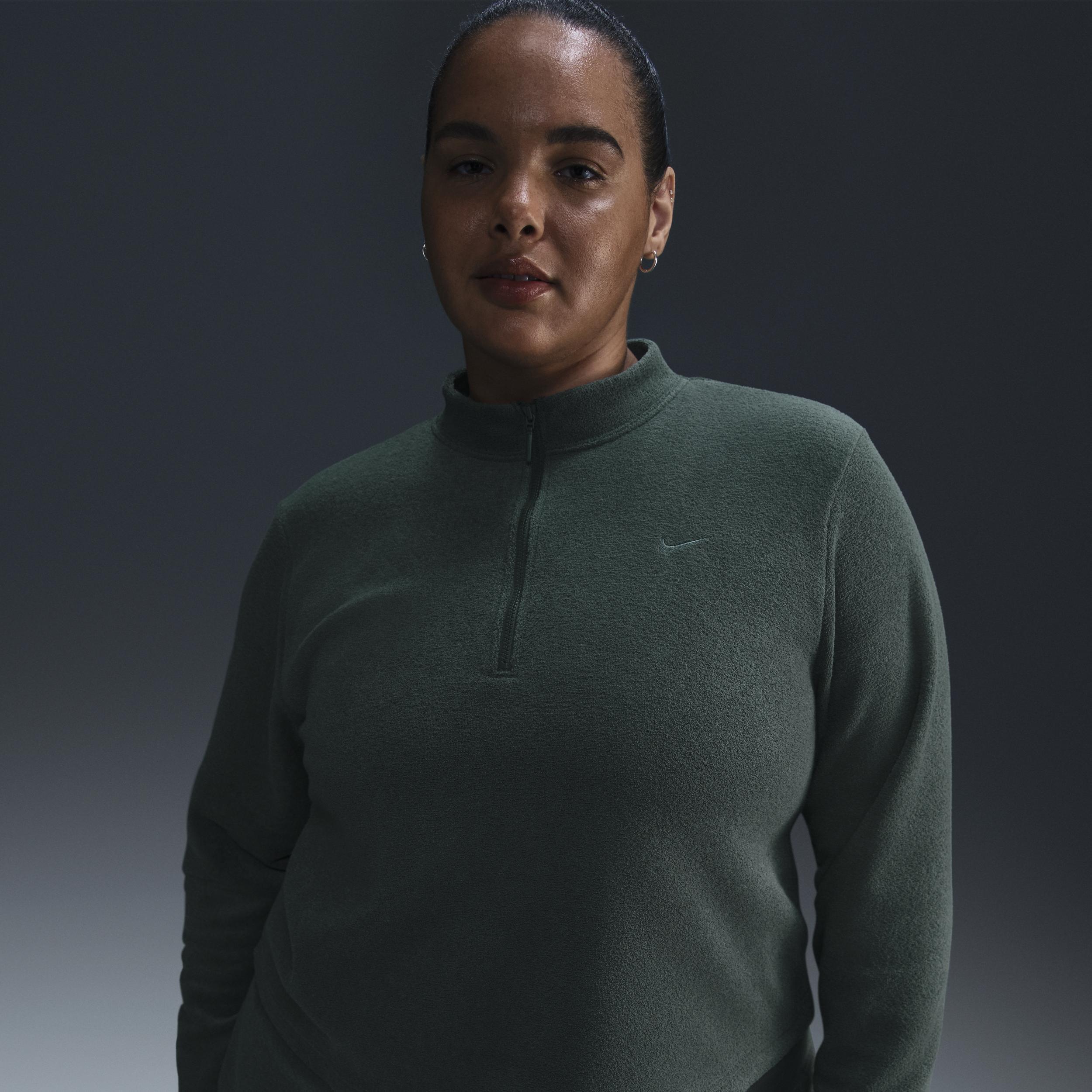 Womens Nike Sportswear Phoenix Plush Slim Long-Sleeve Cozy Fleece 1/2-Zip Top (Plus Size) Product Image