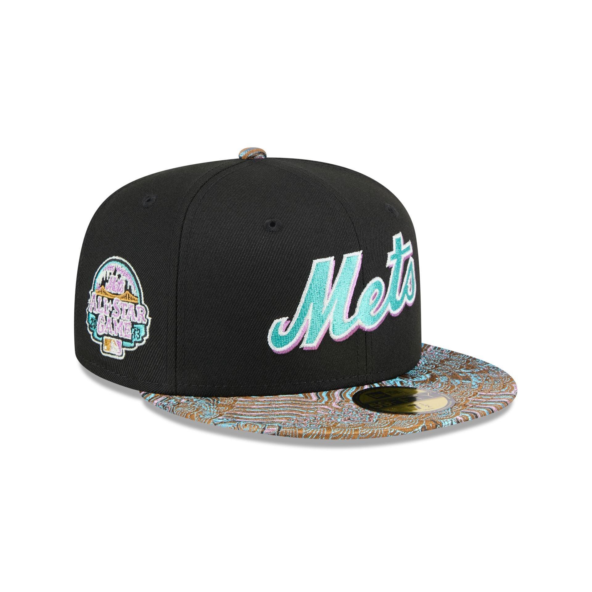 Just Caps Jacquard Visor New York Mets 59FIFTY Fitted Hat Male Product Image