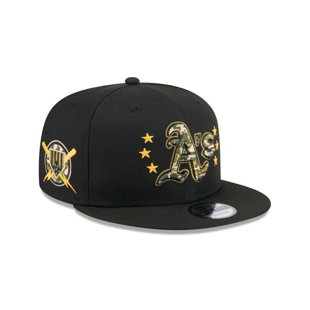 Oakland Athletics Armed Forces Day 2024 9FIFTY Snapback Hat Male Product Image