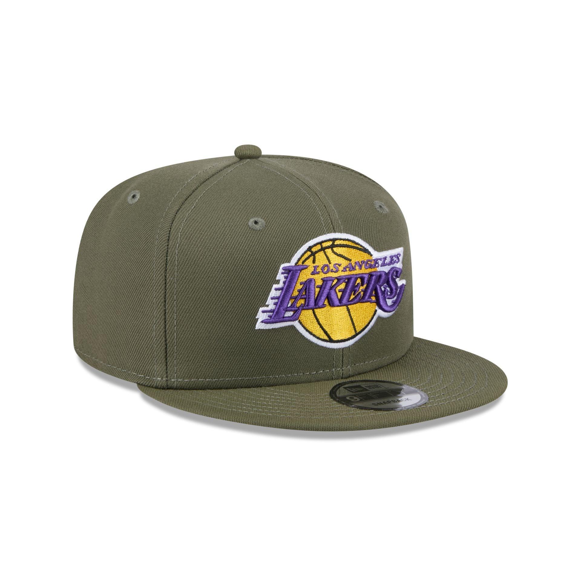 Los Angeles Lakers Olive 9FIFTY Snapback Hat Male Product Image