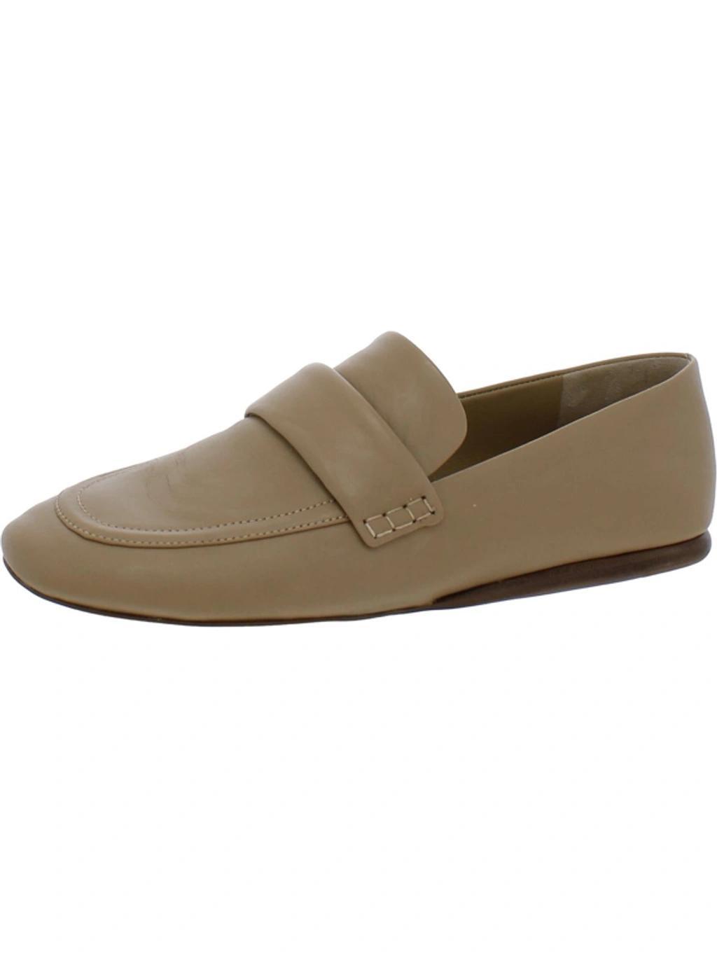 Davis Womens Leather Slip On Loafers In Beige Product Image