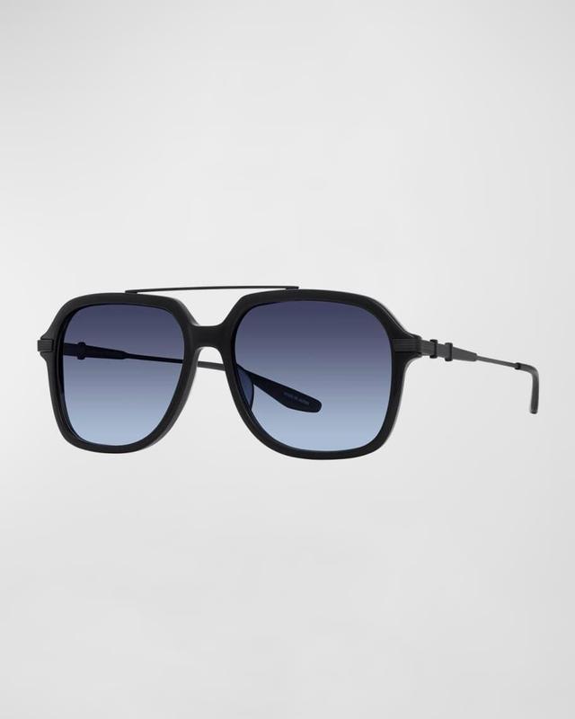 Mens D. Ellis Acetate and Titanium Square Sunglasses Product Image