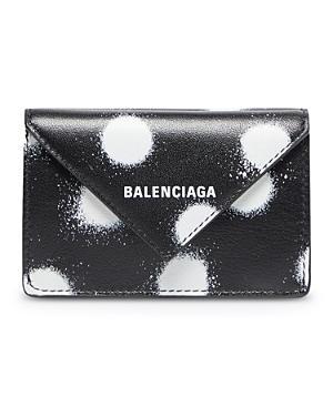 Balenciaga Papier Mini Wallet Sprayed Polka Dots Printed Product Image