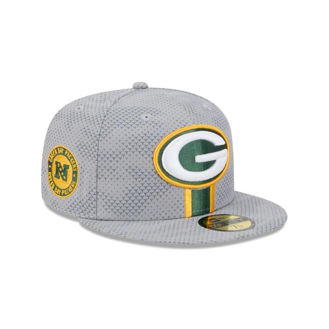 Green Bay Packers 2024 Sideline Gray 59FIFTY Fitted Hat Male Product Image