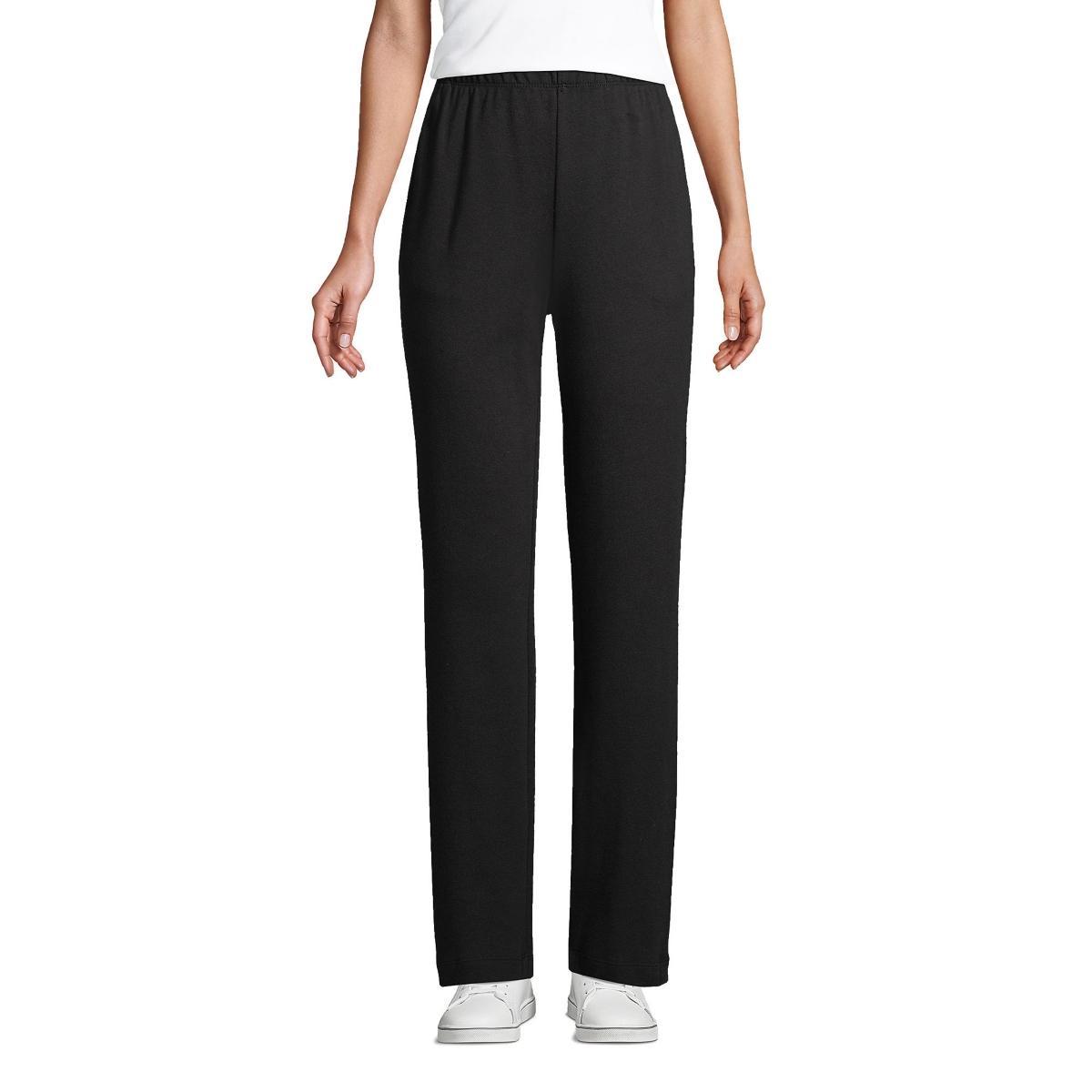 Lands End Womens Sport Knit High Rise Elastic Waist Pull On Pants Product Image