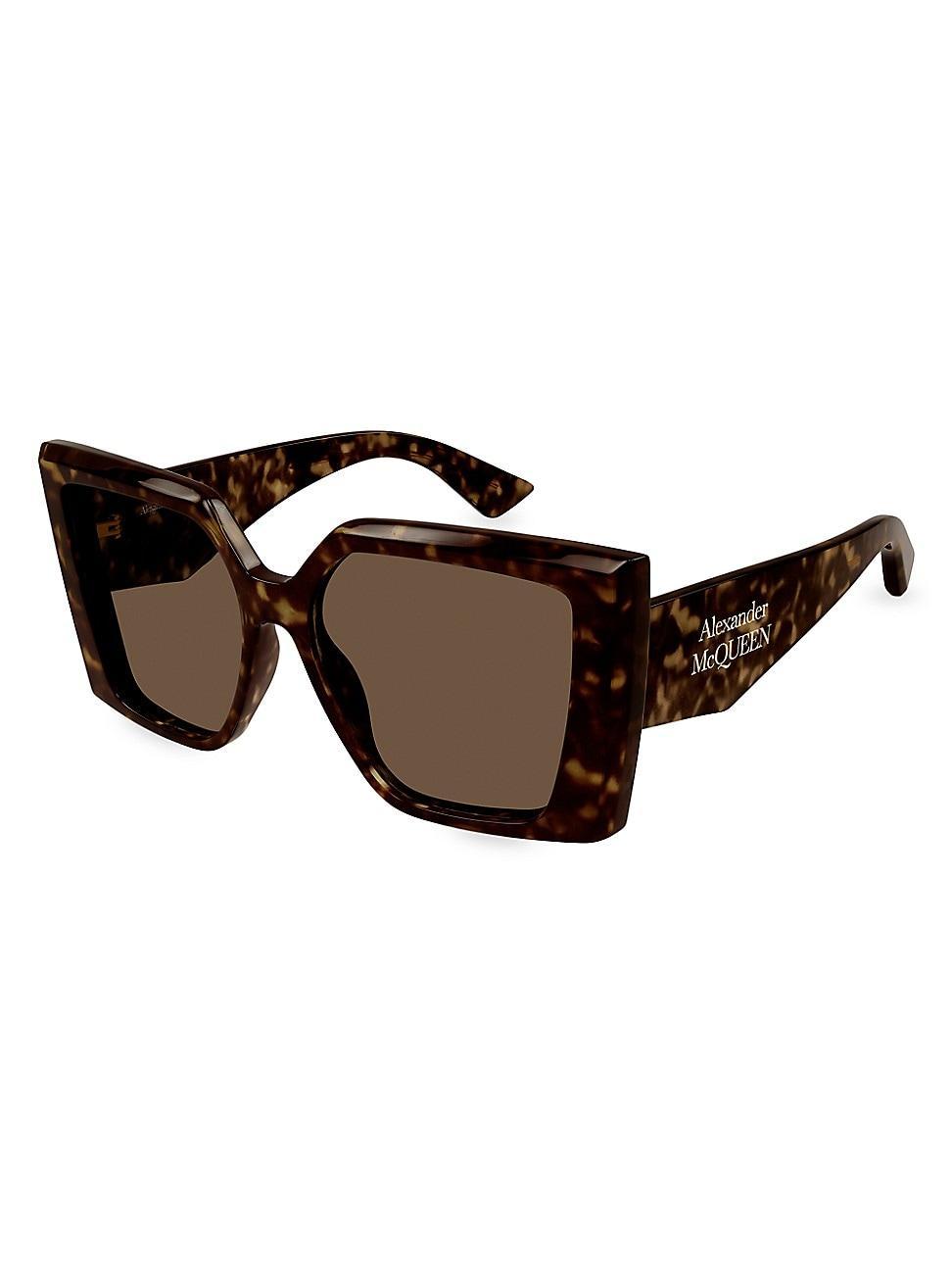 Womens Stacked Logo 56MM Square Sunglasses Product Image