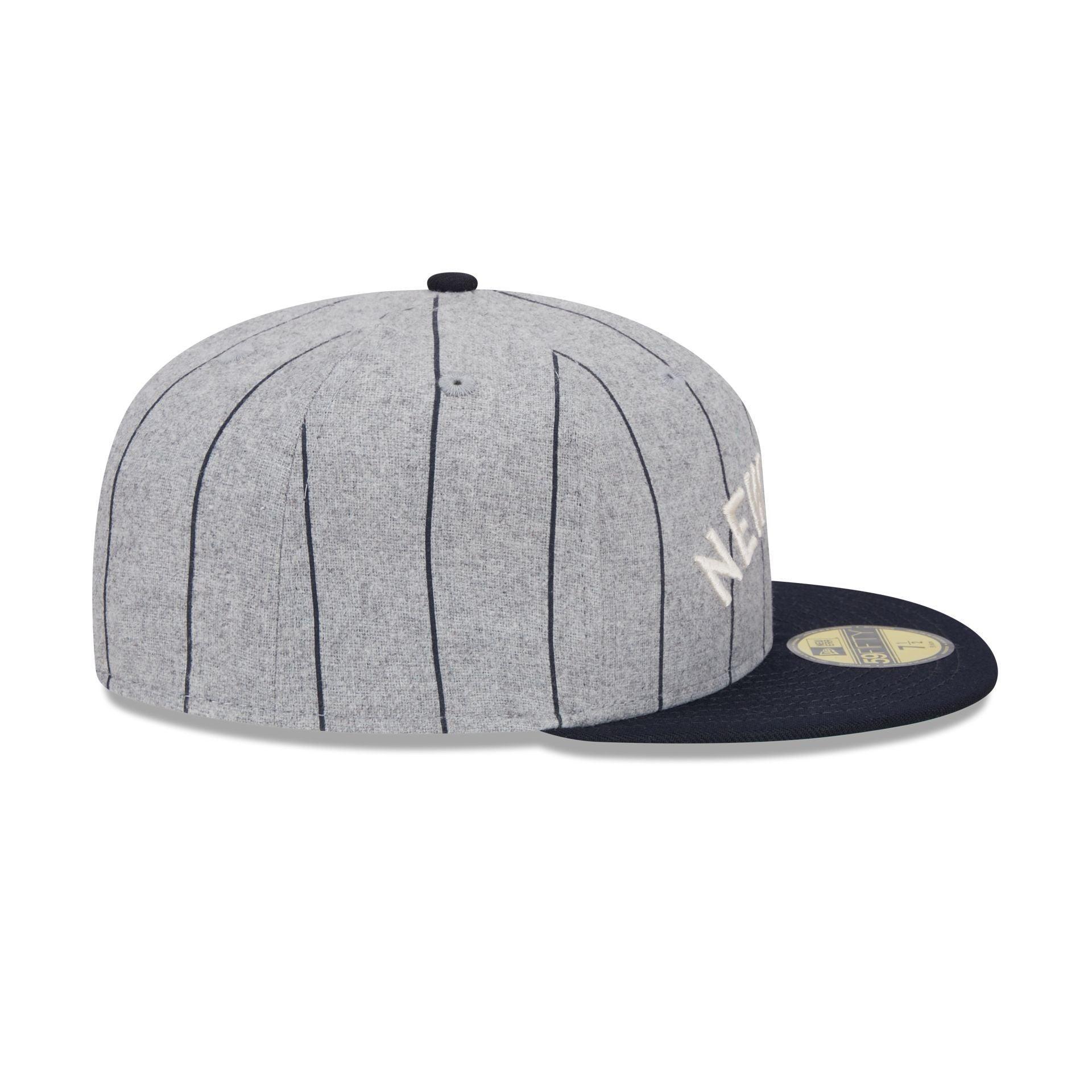 New York Yankees Heather Pinstripe 59FIFTY Fitted Hat Male Product Image