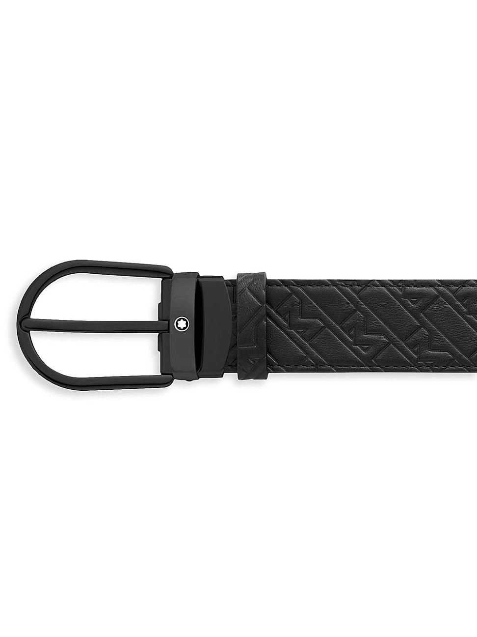 Montblanc Mens Horseshoe Pin Buckle Belt Product Image