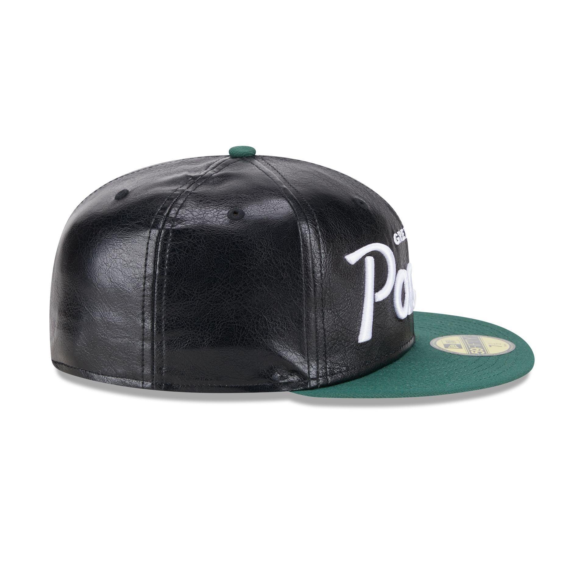 Green Bay Packers Faux Leather Crown 59FIFTY Fitted Hat Male Product Image