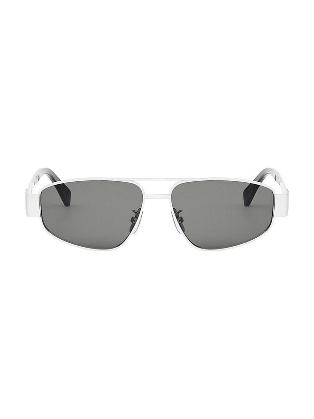 Mens Metal Triomphe 57MM Pilot Sunglasses Product Image