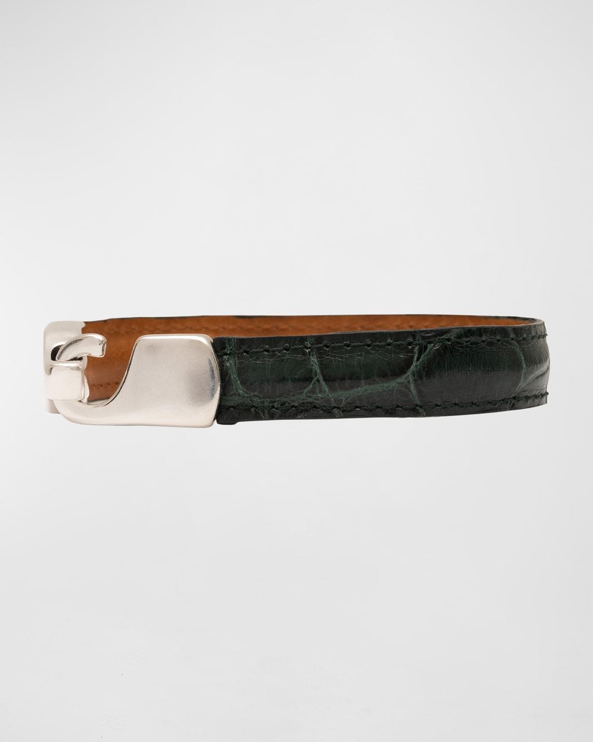 Mens Alligator Leather Bracelet Product Image