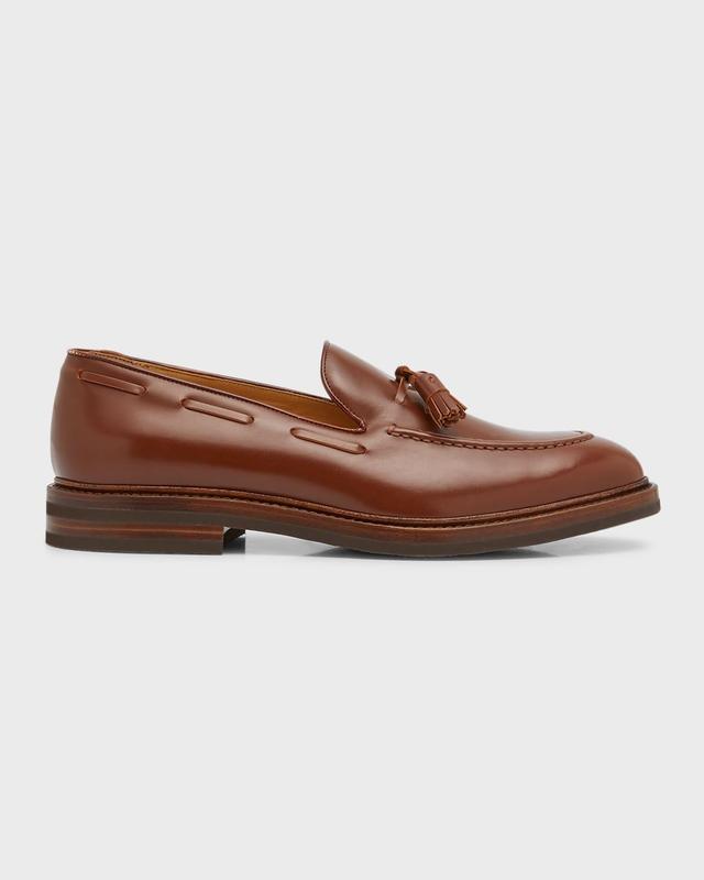 Mens Leather Tassel Loafers Product Image