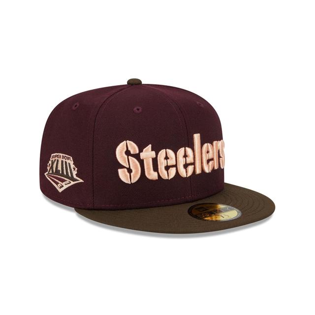 Pittsburgh Steelers Berry Chocolate 59FIFTY Fitted Hat Male Product Image