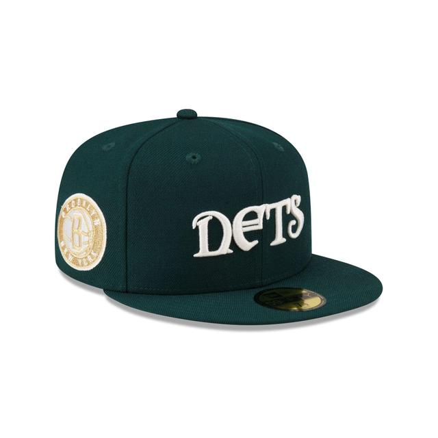 Just Caps Dark Green Wool Brooklyn Nets 59FIFTY Fitted Hat Male Product Image