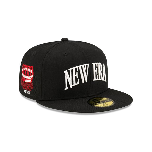 Brand New Era Sized Black 59FIFTY Fitted Hat Male Product Image