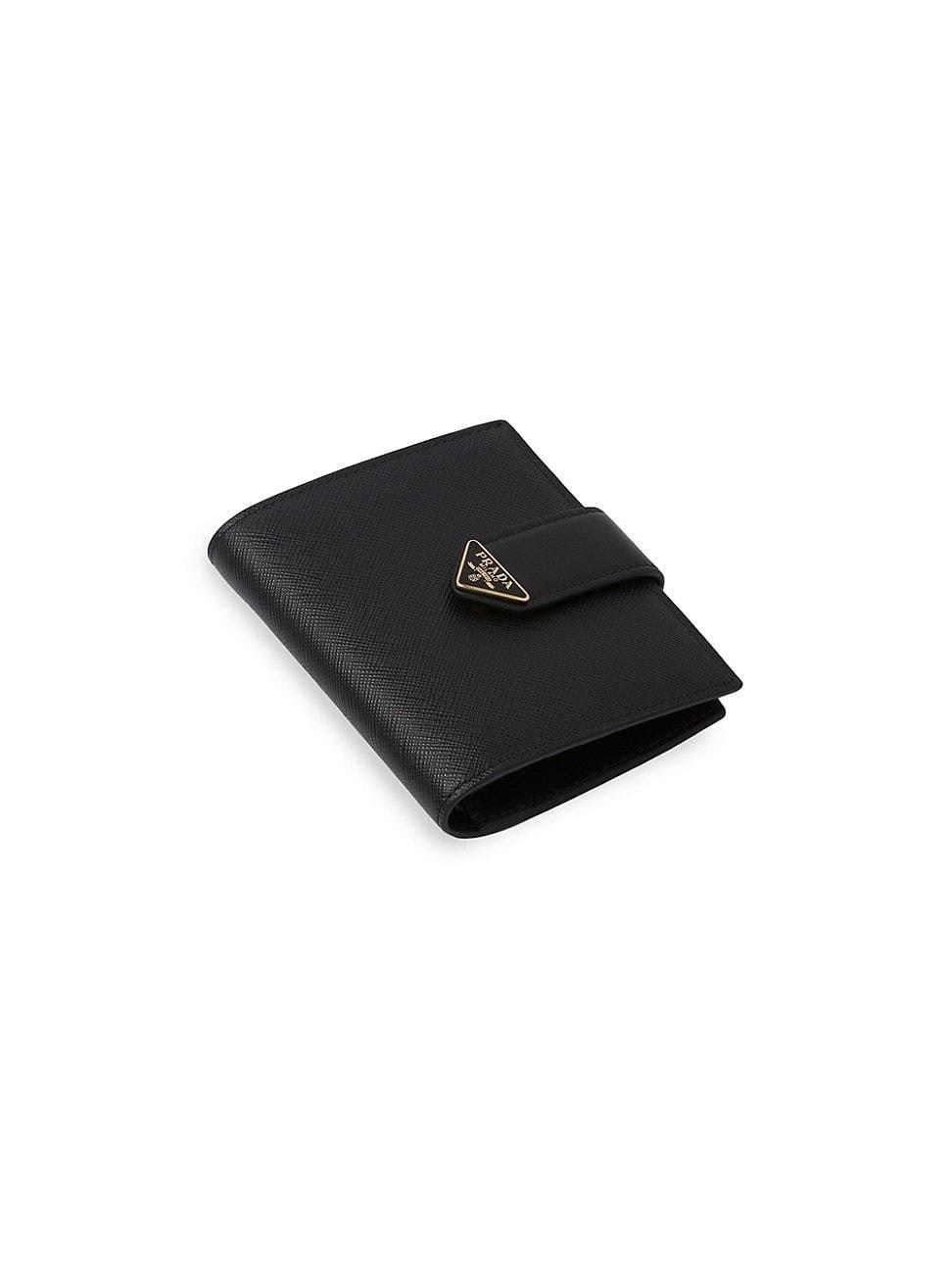 Womens Small Saffiano And Leather Wallet Product Image