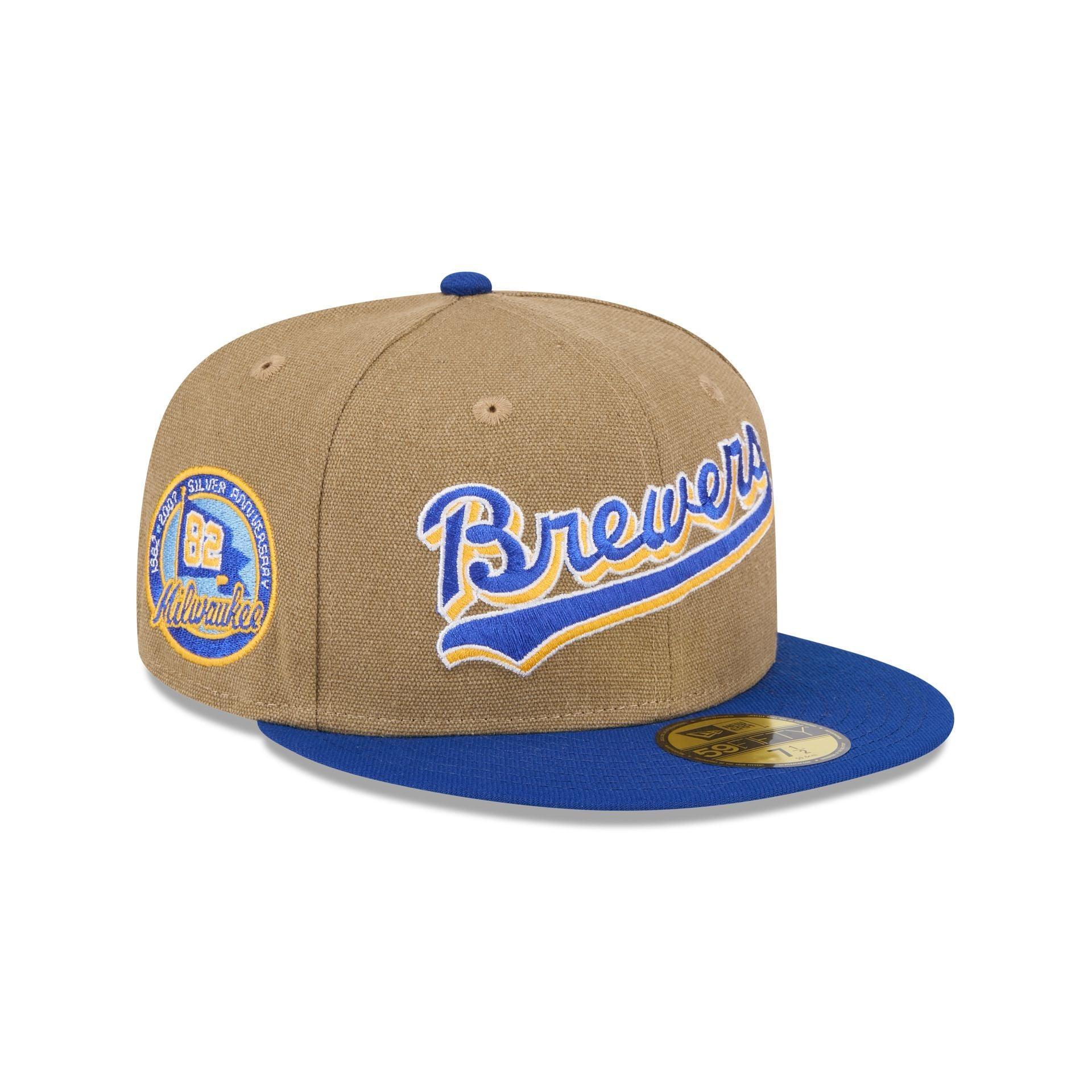 Milwaukee Brewers Canvas Crown 59FIFTY Fitted Hat Male Product Image